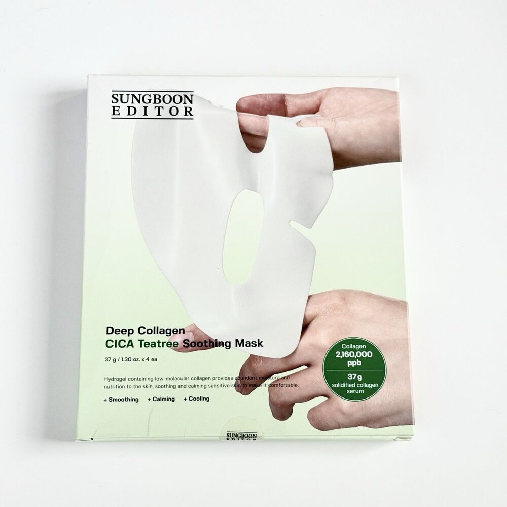 Sungboon Editor Deep Collagen Cica Teatree overnight Mask 37g x4 /box SEALED